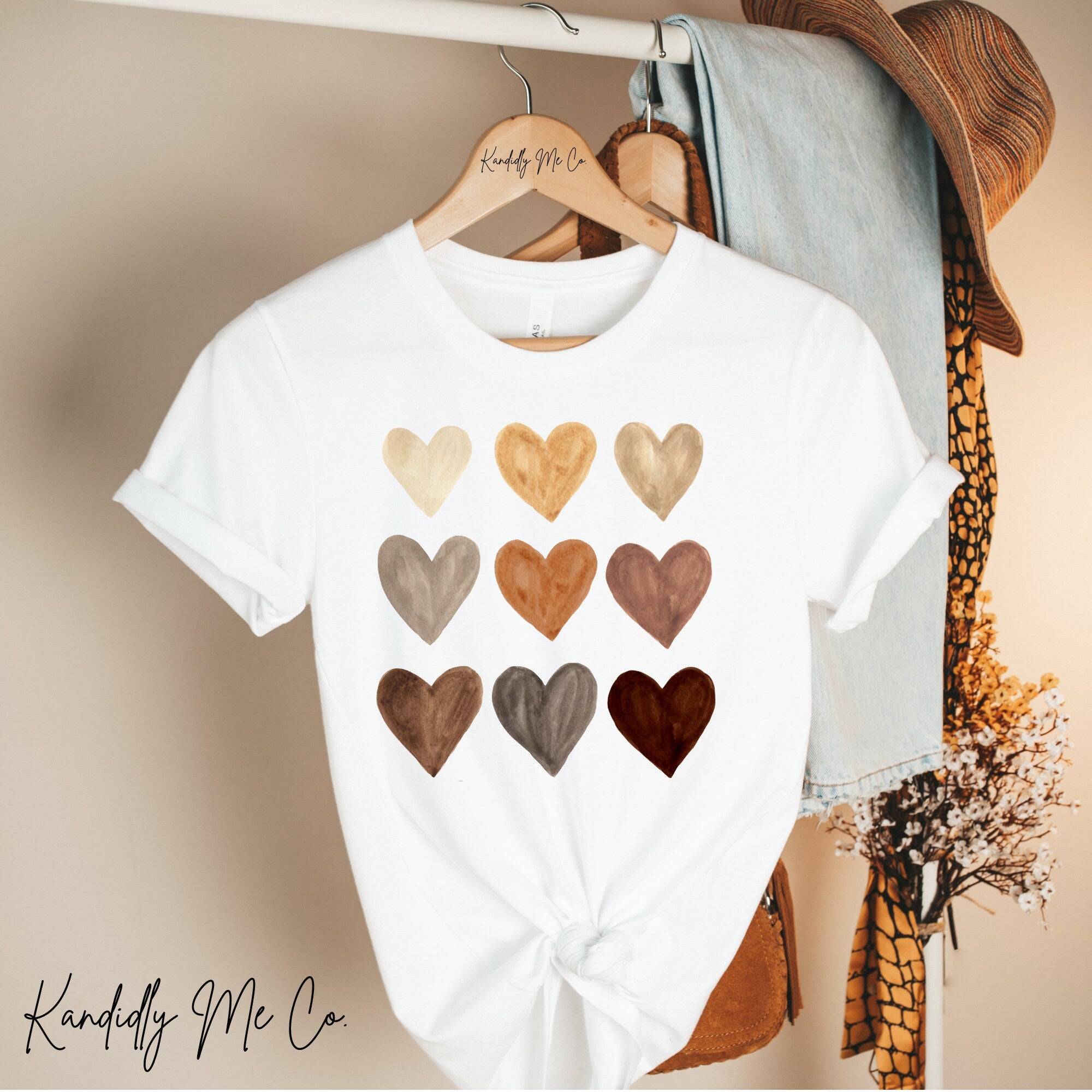 Unity Hearts Shirt / Beauty Has no Skintone Shirt / Water Color Hearts / Melanin Hearts Shirt