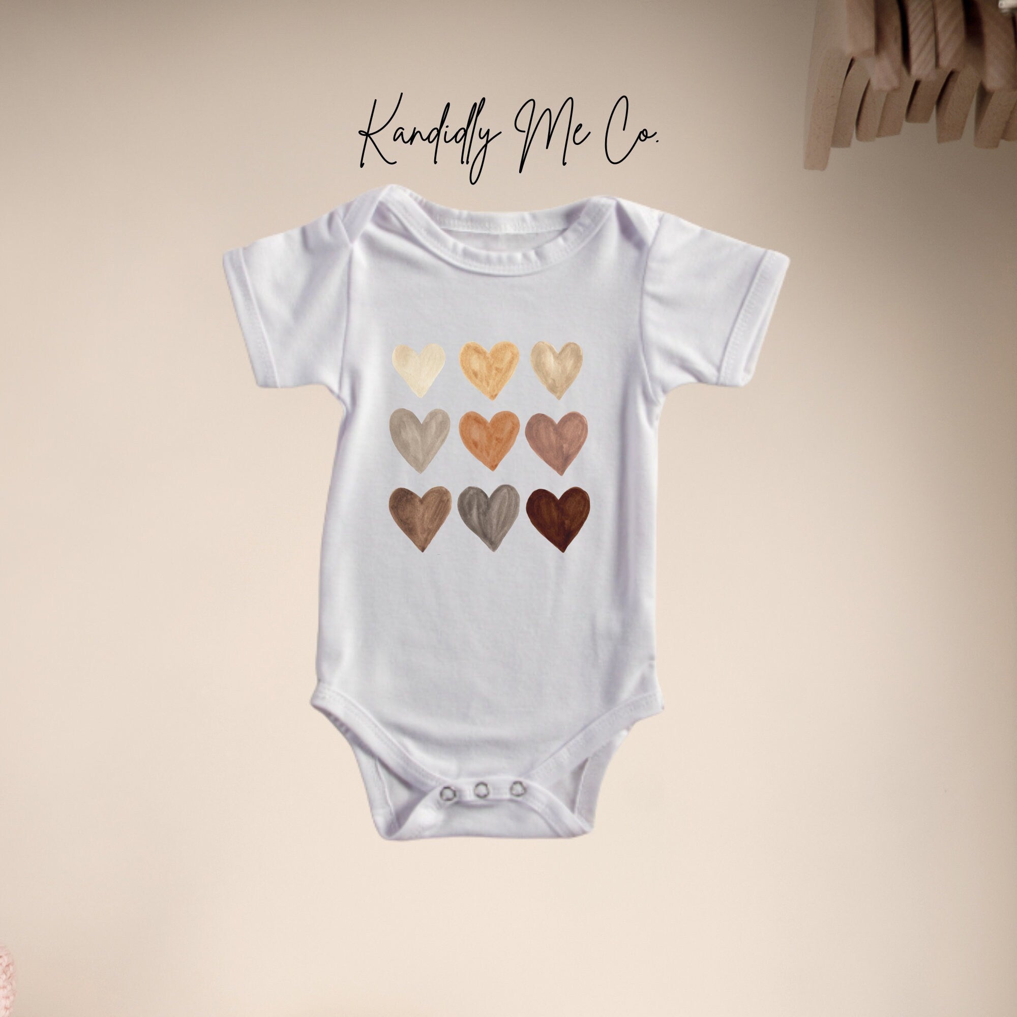 Unity Hearts Onsie / Beauty Has no Skintone Onsie / Water Color Hearts / Melanin Hearts Shirt