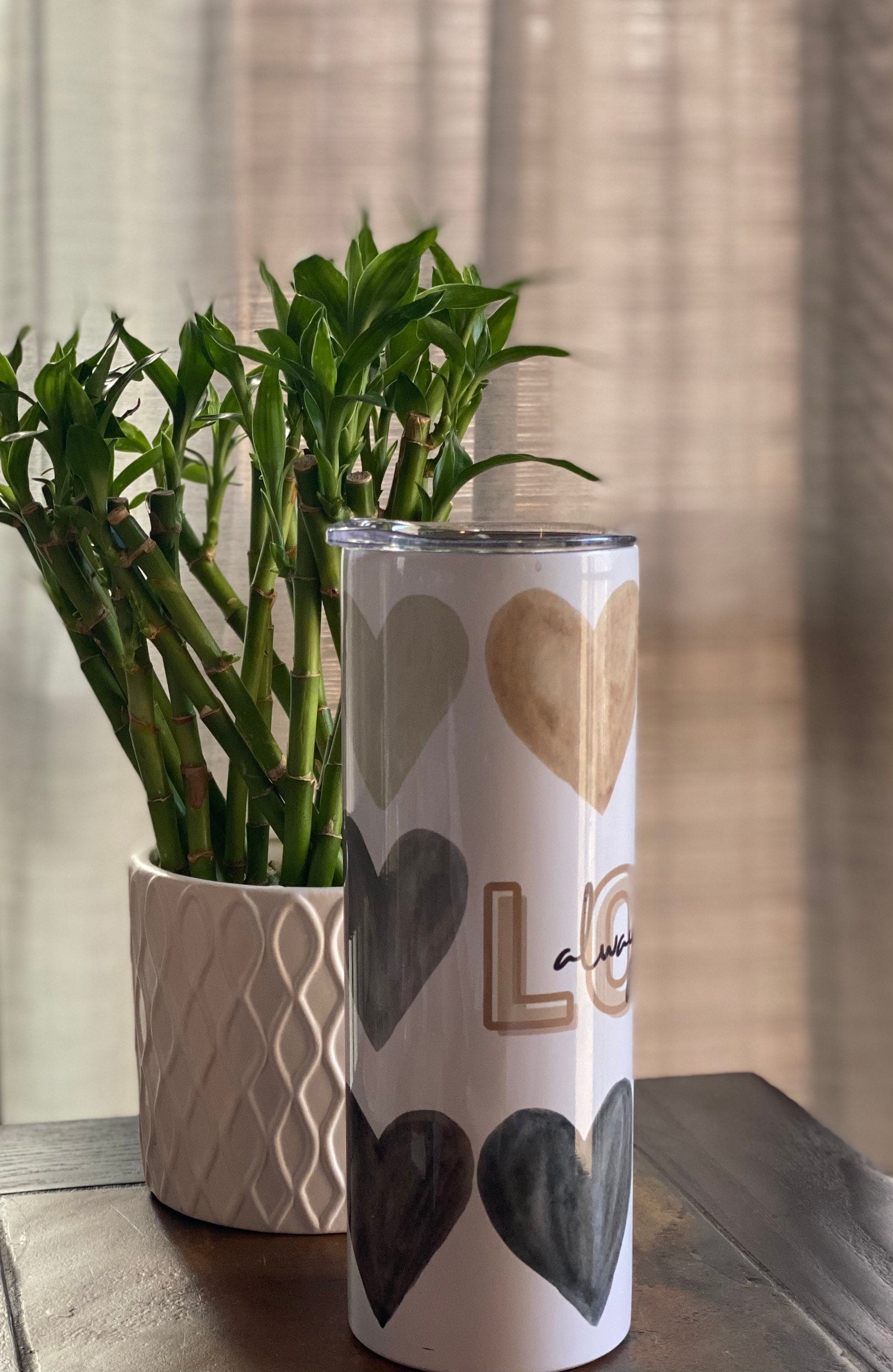 Unity Hearts Tumbler / Beauty Has no Skintone Tumbler / Water Color Hearts / Melanin Tumbler