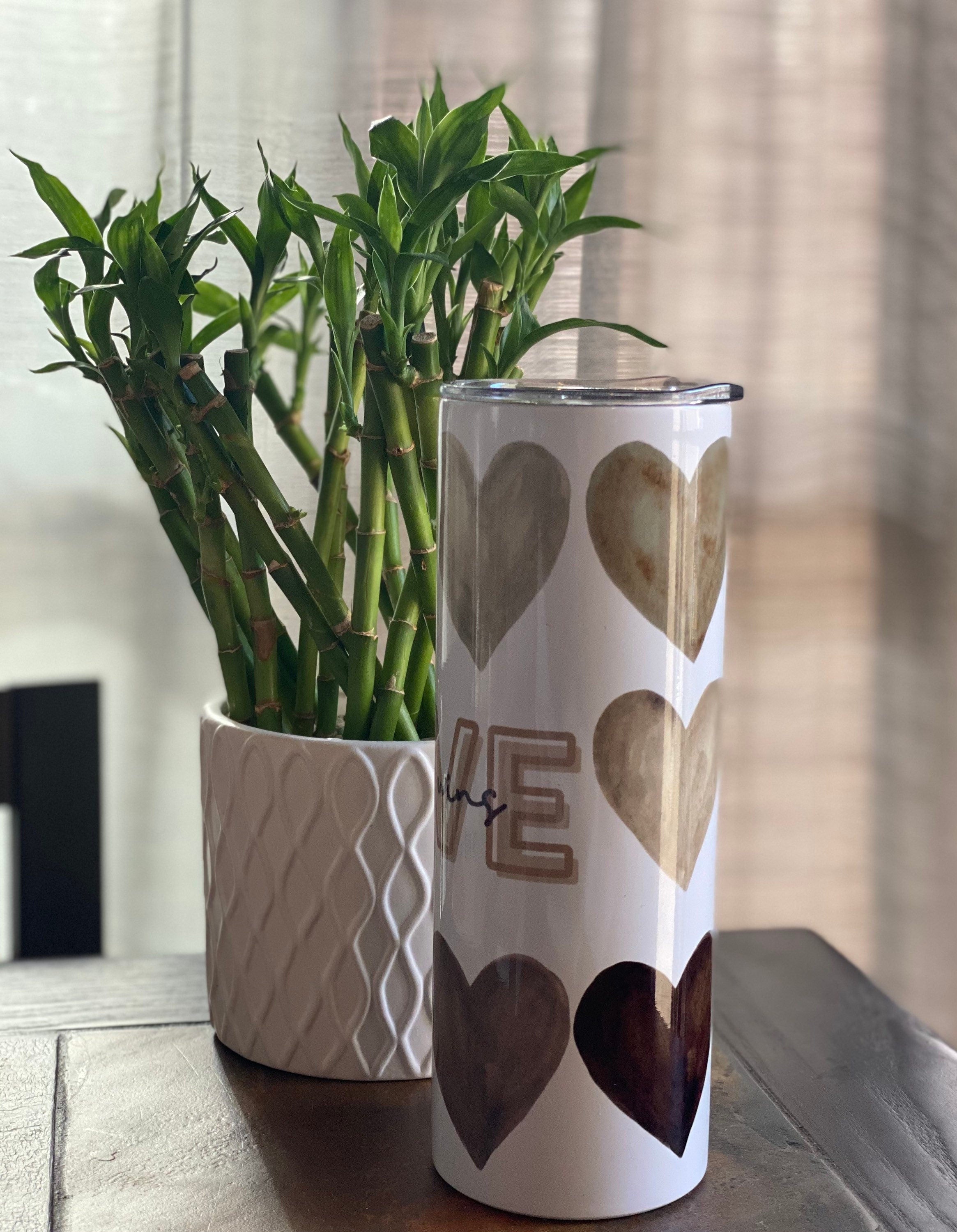 Unity Hearts Tumbler / Beauty Has no Skintone Tumbler / Water Color Hearts / Melanin Tumbler