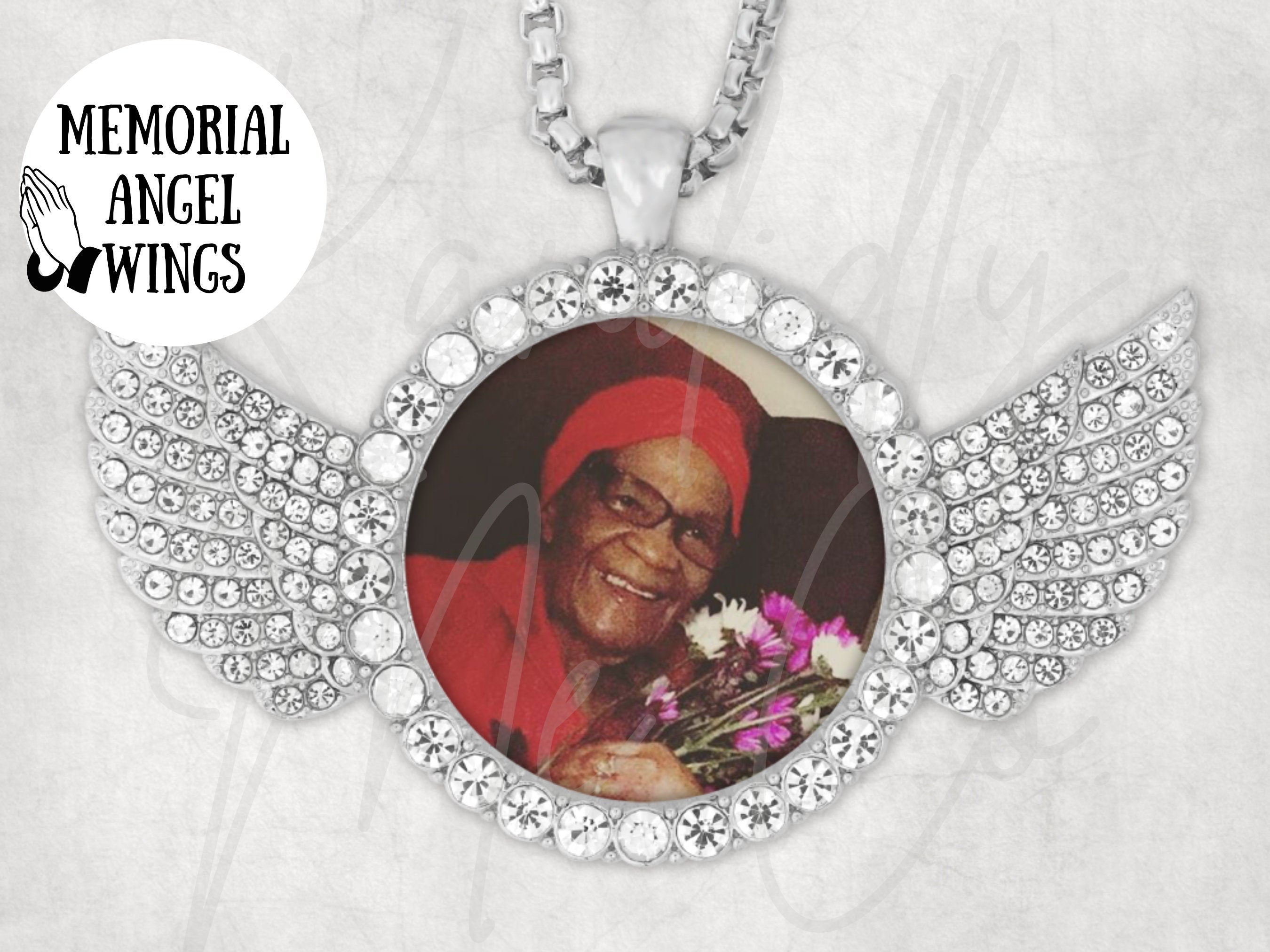 Angel Photo Pendant - Memorial Pendant - Custom Pendant - Family Ornament - Christmas Ornament - Family Gifts