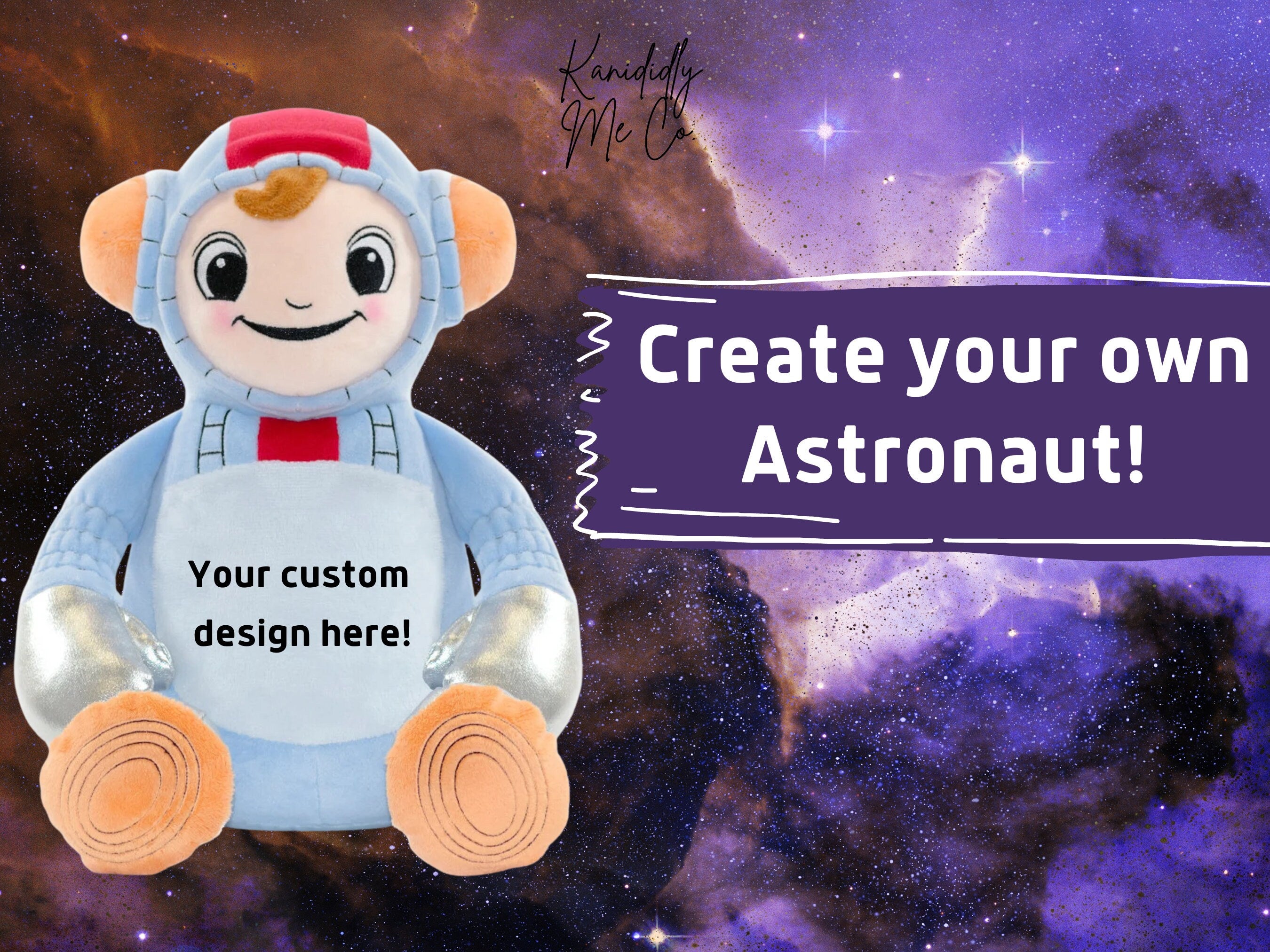 Astronaut Custom - Embroidered Stuffed Animal - Cubbie - Birth Stats - Newborn Gift - Birth Announcement - Baby Gift - Christmas Gift